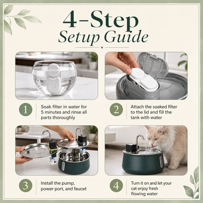 Wireless Stainless Steel Water Fountain