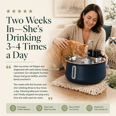 Wireless Stainless Steel Water Fountain