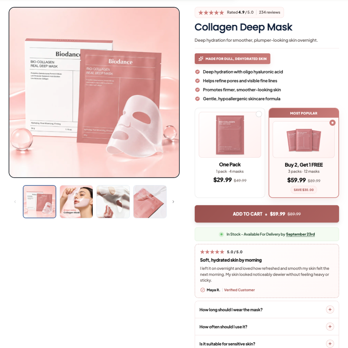 Collagen Deep Mask