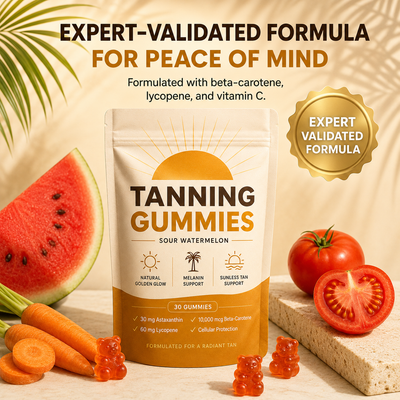 Golden Glow Tanning Gummies – UV-Free Tan Support